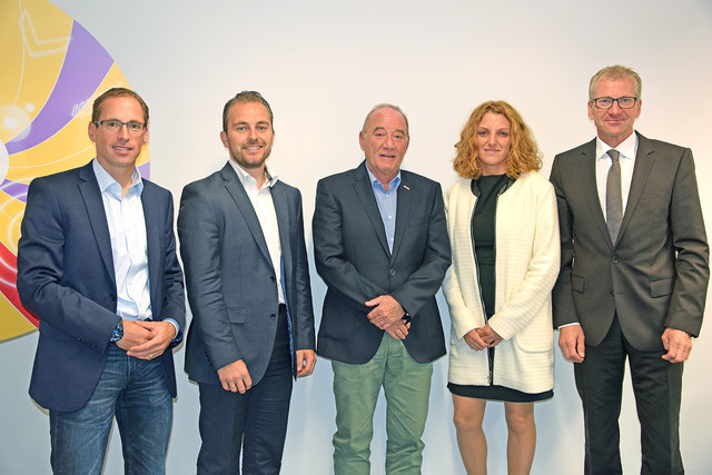 Die Initiatoren der "BuK.li": Helge Röder (AMS), Mario Brandmüller (RML), Helmut Blaser (WKO), Nina Platzer (Berufsfindungs-Begleiterin), Heinz Walcher (Steiermärkische Sparkasse). | Foto: KK