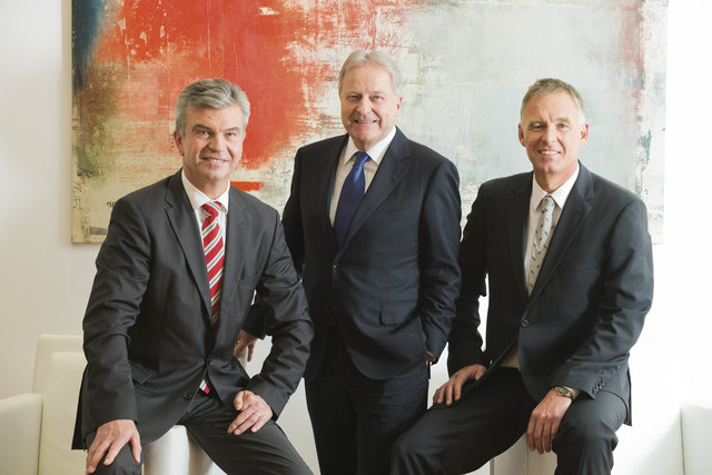 Der Vorstand der Energie-AG: Technik-Vorstand Werner Steinecker, Generaldirektor Leo Windtner und Finanzvorstand Andreas Kolar.