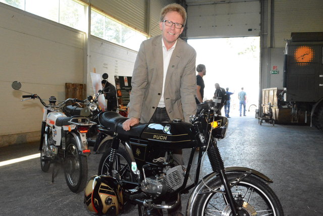 BGM Werner Höfler mit einer Puch Monza