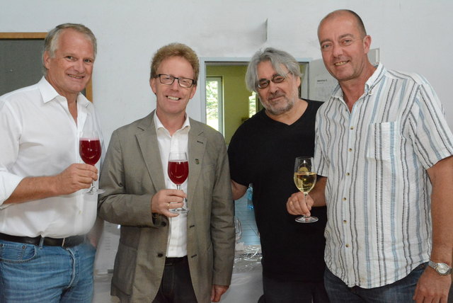 Die drei Bürgermeister mit Initiator Martin Krusche.