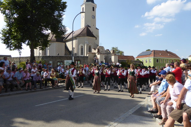 Die GTK Mureck bei ihrer Marschshow in Langau, Niederösterreich.