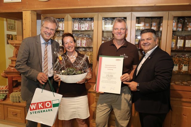 Der Haindlmühle wurde zum Jubiläum gratuliert. | Foto: Alle Fotos: WKO