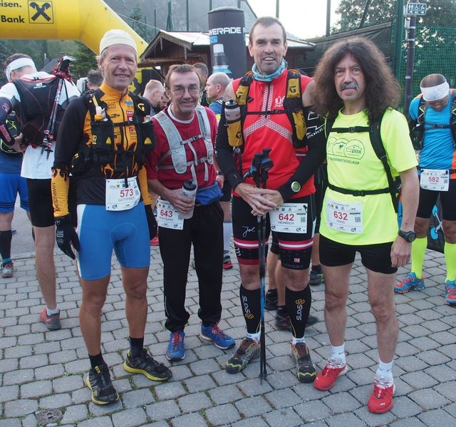 Und auch die drei sind gut drauf: Gottfried, Wolfgang und Heinrich