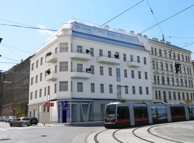 So wird das Haus Quellenstraße 45 nach Fertigstellung im Frühjahr 2017 aussehen. | Foto: Christine Führer