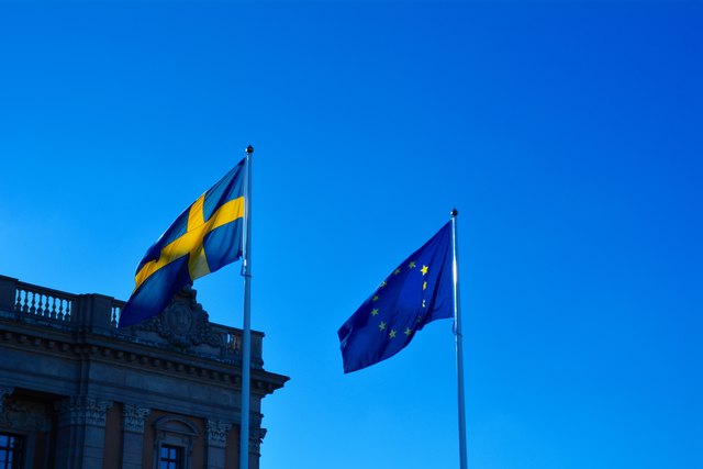 Schweden und die EU, vereint vor dem Stockholmer "Riksdag".