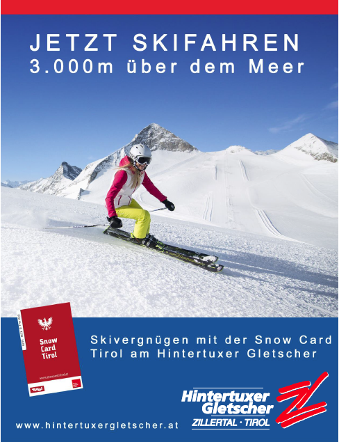 Schneesicher und ganzjährig am Hintertuxer Gletscher. Mehr Infos unter: http://www.hintertuxergletscher.at