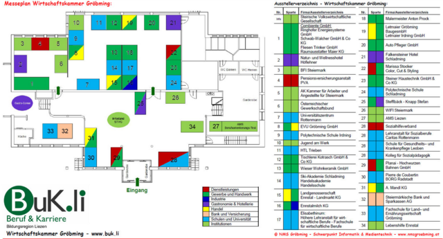 Damit sich niemand verläuft: hier der Plan der "BuK.li" in der Wirtschaftskammer Gröbming. | Foto: BuK.li