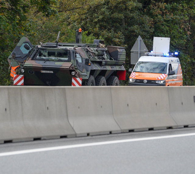 Gepanzertes Fahrzeug der deutschen Bundeswehr, ein "Fuchs".
