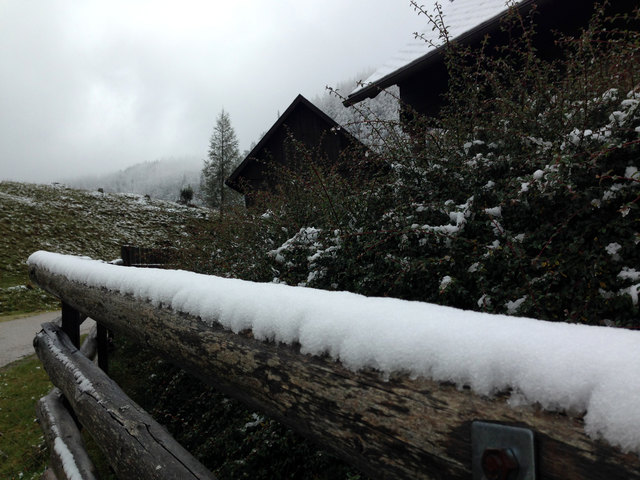 A bissl a Schnee is da scho liegn bliebm... auf 1200m Seehöhe...