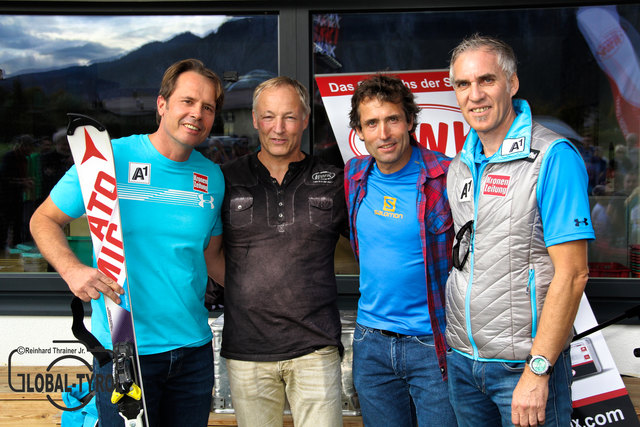 Edi Unterberger, Reini Kronbichler, Peter Schlickenrieder und Stefan Steger