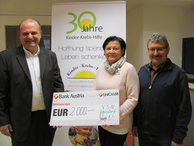 Wolfgang Buchinger (Obmann VSN Absdorf); Sybille Zettl (Elterninitiative); Leopold Jansch (Schriftführer VSN Absdorf) | Foto: privat