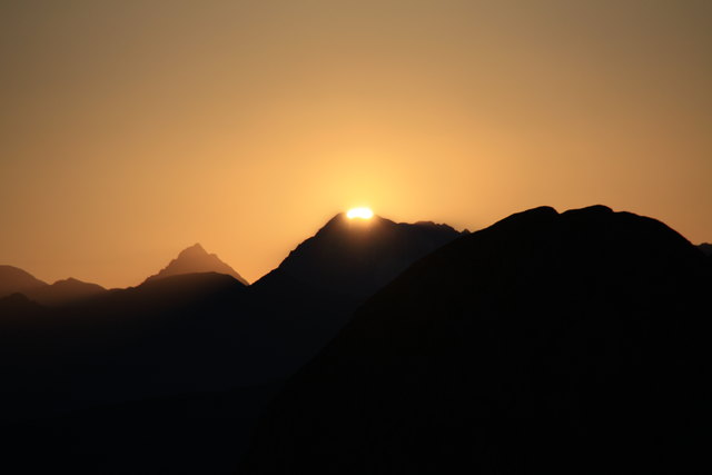 Sonnenuntergang am Spitzen Stein