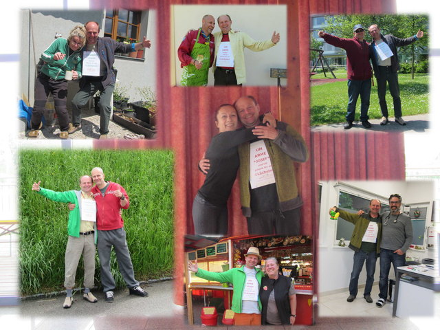 Umarmung meiner guten Freunde in Klosterneuburg