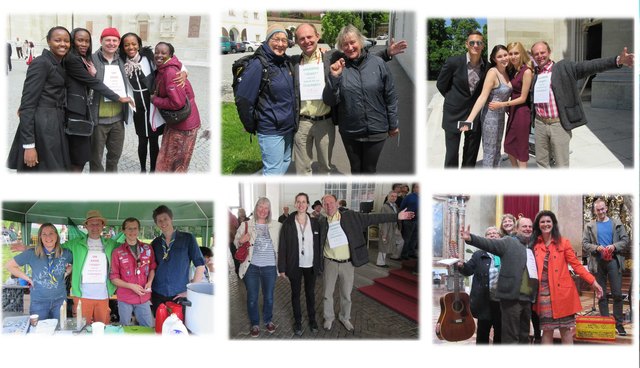 Umarmung der Besucher und Menschen in Klosterneuburg