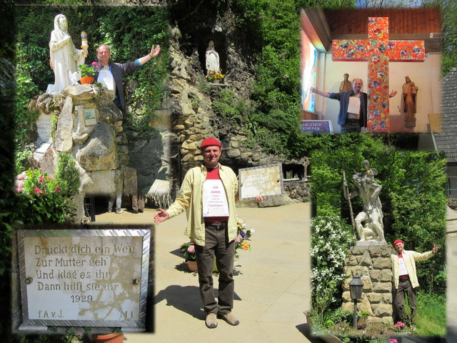 Umarmung in der Lourdes Grotte Klosterneuburg