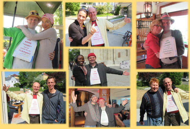 Umarmung der Freunde in Klosterneuburg