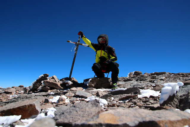 Der Moment des Triumphs: Lukas Ruetz war am 18. September auf dem Gipfel des Aconcagua!