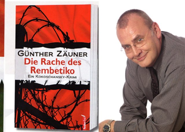Den neue Kokoschansky präsentiert Günther Zäuner in der Galerie Sandpeck Wien 8, Florianigasse 75 Ecke Uhlplatz
TOPAKTUELL!
„Die Rache des Rembetiko“
Lesung: Freitag 18.November 2016 um 19Uhr
Griechenlandkrise, Flüchtlingsproblematik – was hat die EU tatsächlich mit Staaten wie Griechenland vor? … und in Österreich eine vergeigte Bundespräsidentenwahl.
Die Bilder Flüchtlingskatastrophe lassen Kokoschansky nicht los. So reist er nach Idomeni, um sich selbst von dem Elend und der Dramatik zu überzeugen.
Plöt