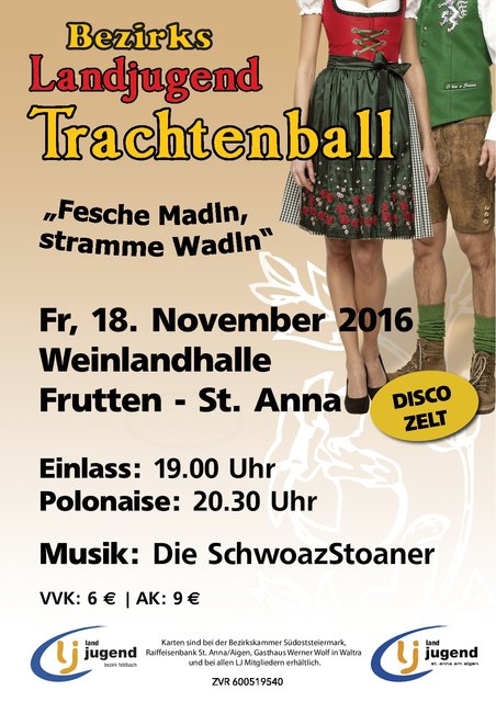 Landjugend Bezirkstrachtenball 2016