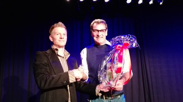 Peter Gahleitner (re.) mit Moderator Gerhard Scheidler.