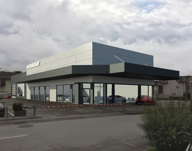 So wird die neue Autowelt Unterberger Telfs ausschauen, wenn sie im März 2017 eröffnet wird.