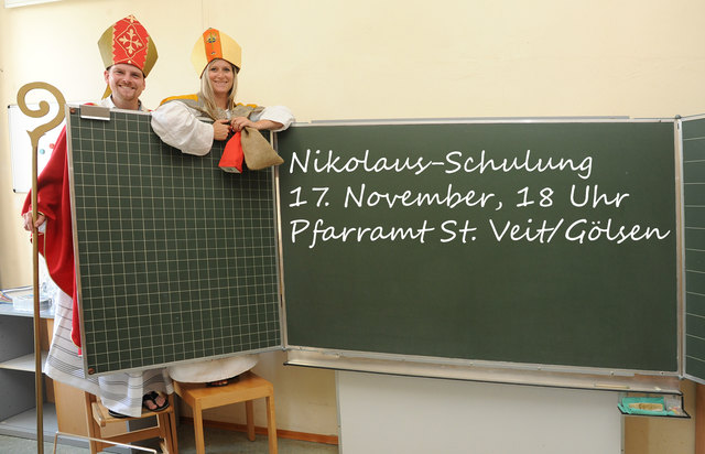 Katholische Jungschar und Katholische Männerbewegung laden am 17.11. zur Nikolaus-Schulung nach St. Veit.