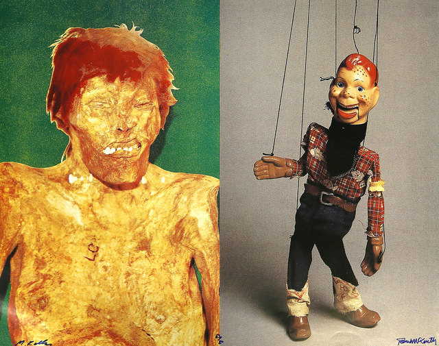 Paul McCarthy / Mike Kelley Edition 1992. "Redheads - Popular Figures - Howdy Doody and Buffalo Bob. Deutlich entfernt von der kindertauglichen Original-Fernsehsendung.
