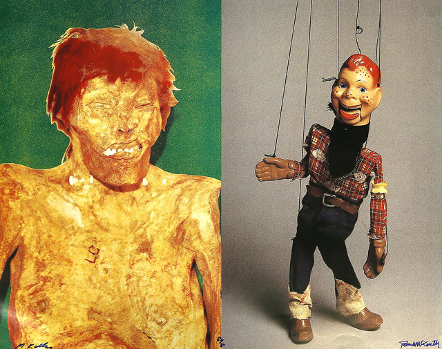 Paul McCarthy / Mike Kelley Edition 1992. "Redheads - Popular Figures - Howdy Doody and Buffalo Bob. Deutlich entfernt von der kindertauglichen Original-Fernsehsendung. | Foto: Paul McCarthy / Mike Kelley & Galerie Krinzinger 1992