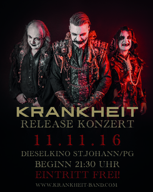Tony Gassner, Chris Präauer und Roy Preissler (v.l.) kommen mit ihrer neuen CD "Saat des Bösen" heim nach St. Johann.