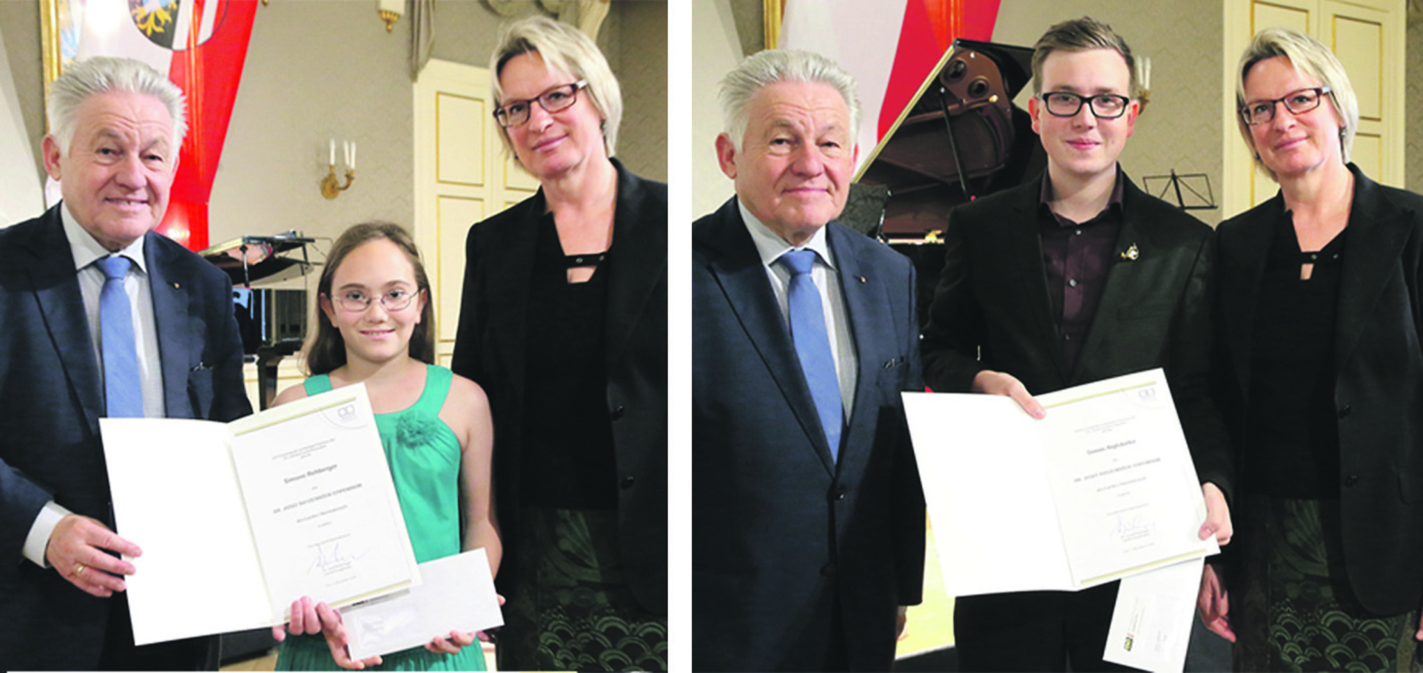 Dr. Josef Ratzenböck Stipendium für zwei Musiker aus dem Bezirk Rohrbach