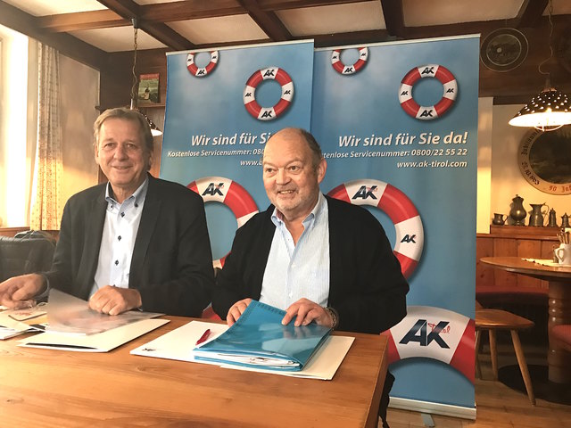 Erwin Zangerl, Ludwig Brettbacher präsentierten AK-Bilanz.