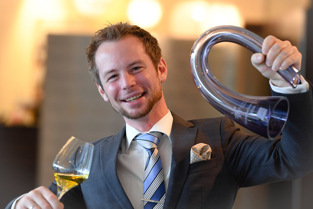 Timo Weisheidinger vom Lukas Restaurant siegte beim Sommelier-Cup 2016. | Foto: DWI