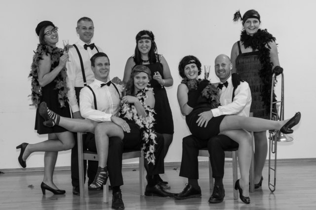 Hinten: Julia W., Martin G., Olivia P., Christa R.
Vorne: Harald E., Lena J., Katharina W., Arnold F.