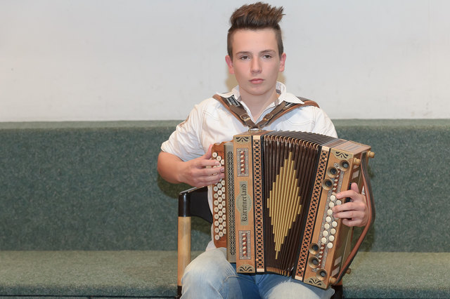 Jakob Baumann überzeugte die Jury beim Alpenländischen Volksmusikwettbewerb.