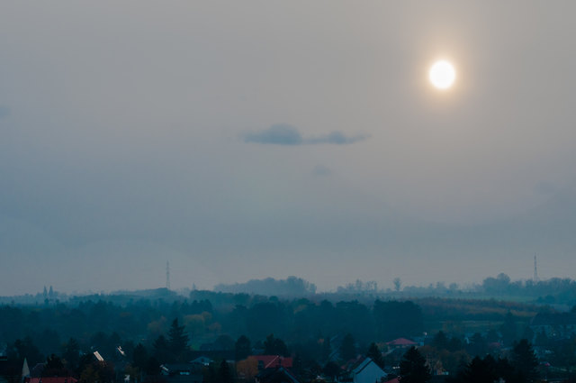 ...heute am Morgen über Schwechat...