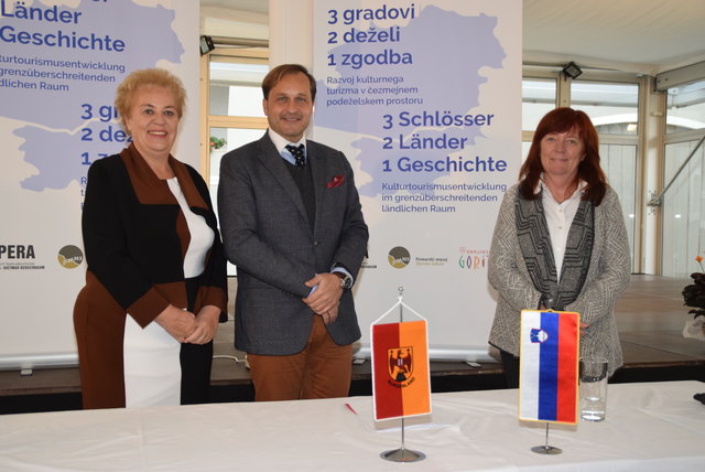 Das kulturtouristische Projekt "3-2-1 Go" stellten Verena Dunst, Dietmar Kerschbaum und Stanka Dešnik (von links) vor.