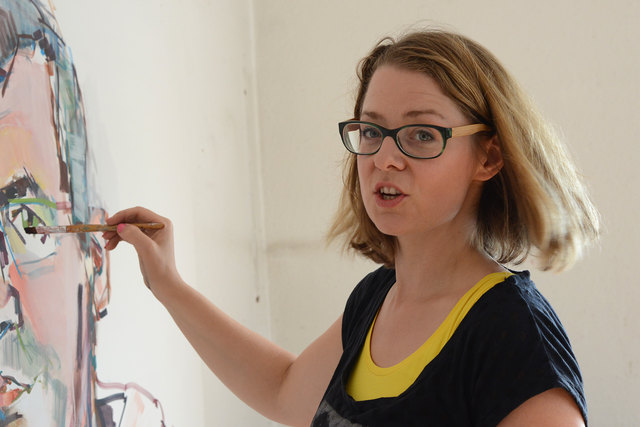 Alice Pichler in ihrem Atelier (Wattgasse 43)
Porträt Edith Fridrich und Didis Sattmann; 2015