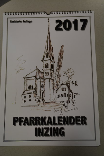 Zweiteiliger Pfarr- und Familienkalender von Pfarrer Mag. Tausch.