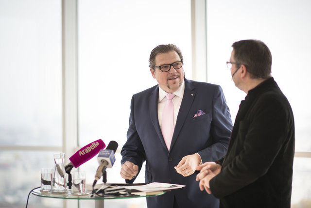KS Michael Schade und Alexander Hauer (Wachau Kultur Melk) bei der Präsentation des Programms 2017 | Foto: Daniela Matejschek