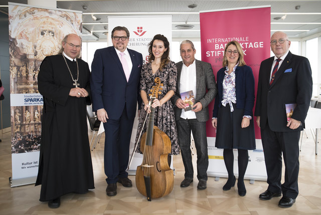 Abt Georg Wilfinger, KS Michael Schade, Maddalena del Gobbo, LAbg. Emmerich Weiderbauer, Elisabeth Weigand (Wachau Kultur Melk GmbH), Prof. Gerhard Stabentheiner (Förderverein der Internationalen Barocktage Stift Melk) | Foto: Daniela Matejschek