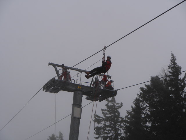 Angenommen wurden bei der Liftbergeübung technische Probleme der Burgstallofenbahn auf der Koralpe im Vollbetrieb | Foto: KK