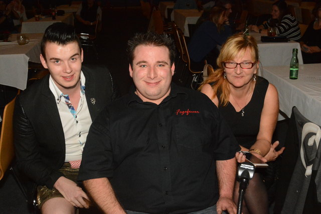 Andreas Gabalier Double - Johannes Spanner, Organiesator Thomas Anner und Heidi Spätauf.