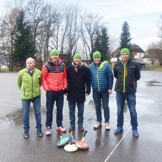 Das Gerlamooser Team: Trainer Christian Zanin, Fritz Strobl, Stefan Leitner, Ersatzmann Reini und Julian Wilscher | Foto: privat
