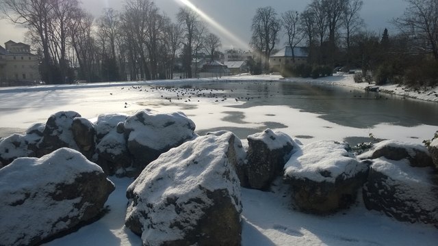 Winterzeit ist ... ein Spaziergang bei klirrender Kälte im Esterházyschen Schlosspark in Eisenstadt ... und sich dabei schon aufs Kuscheln in der warmen Stube freuen
