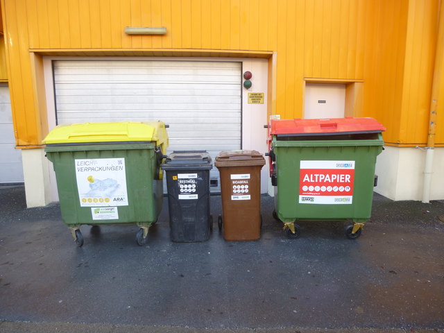 So wie es sein sollte: Der Restmüll hat einen bescheidenen Anteil am gesamten Müll. Hier auf diesem Foto sind es etwa 9,1 Prozent.