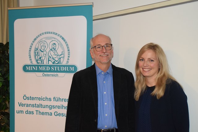 Primar Marc Keglevic und Psychologin Maria Trigler verrieten beim Mini Med Studium einige Tipps im Umgang mit Stress.