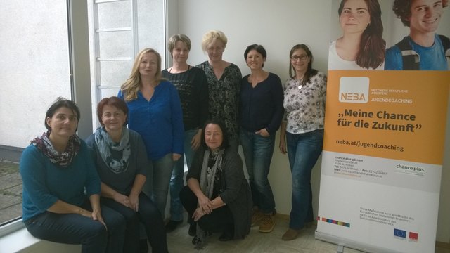 Das Team von Chance Plus im Mostviertel: Maria Köstler, Gerlinde Auer, Petra Artmüller, Michaela Gassner, Alexandra Gassner, Christa Azodi, Magret Wiesflecker und Karin Parb. | Foto: Chance Plus