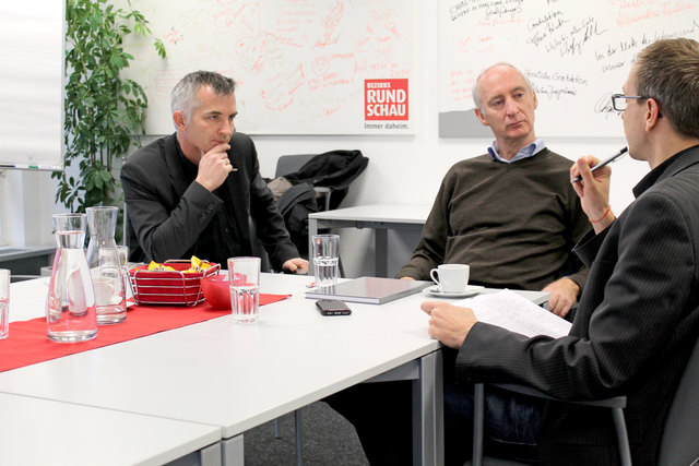 Thomas Denk (l.) und Klaus Schobesberger gaben persönliche Einblicke über ihre Beziehung zur Linzer Innenstadt. | Foto: Meißl