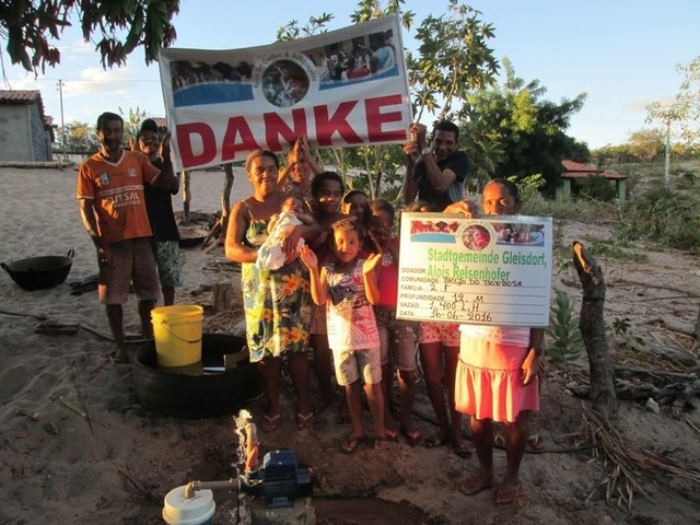 Ein großes Dankeschön aus Brasilien an Alois Reisenhofer. | Foto: Verein für Brunnen und Hilfsprojekte