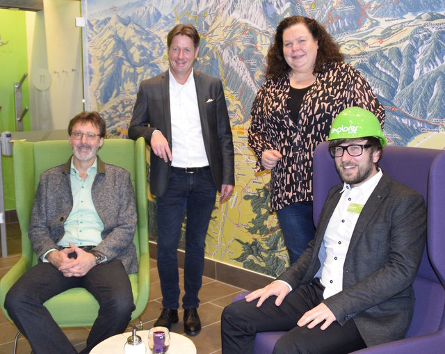 Jürnjakob Reisigl, Stefan Seiwald, Katja Leveringhaus und Daniel Kinast (v. li.)